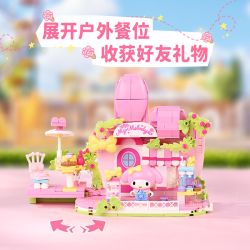 Keeppley K20891 Xếp hình lắp ráp ghép mô hình Chế độ xem phố Sanrio Phần 2: Quán cà phê Melody Hanafang
