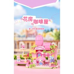 Keeppley K20891 Xếp hình lắp ráp ghép mô hình Chế độ xem phố Sanrio Phần 2: Quán cà phê Melody Hanafang