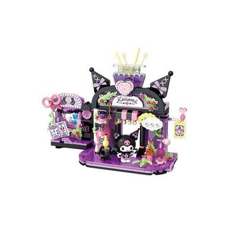 Keeppley K20893 Xếp hình lắp ráp ghép mô hình Sanrio Street View Phần 2: Cửa hàng hương liệu bí ẩn Kuromi
