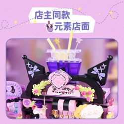 Keeppley K20893 Xếp hình lắp ráp ghép mô hình Sanrio Street View Phần 2: Cửa hàng hương liệu bí ẩn Kuromi