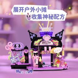 Keeppley K20893 Xếp hình lắp ráp ghép mô hình Sanrio Street View Phần 2: Cửa hàng hương liệu bí ẩn Kuromi