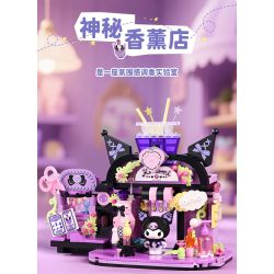 Keeppley K20893 Xếp hình lắp ráp ghép mô hình Sanrio Street View Phần 2: Cửa hàng hương liệu bí ẩn Kuromi