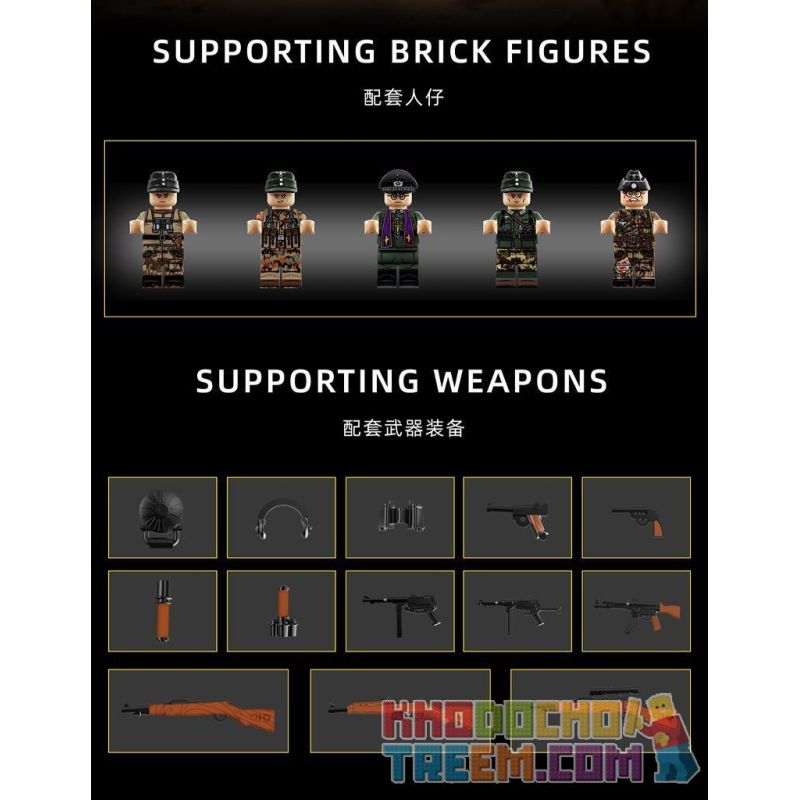 12GO 97017 BÁNH QUẾ E-100 1:28 tỷ lệ 1:28 bộ đồ chơi xếp lắp ráp ghép mô hình Military Army E-100 WT Quân Sự Bộ Đội 2036 khối