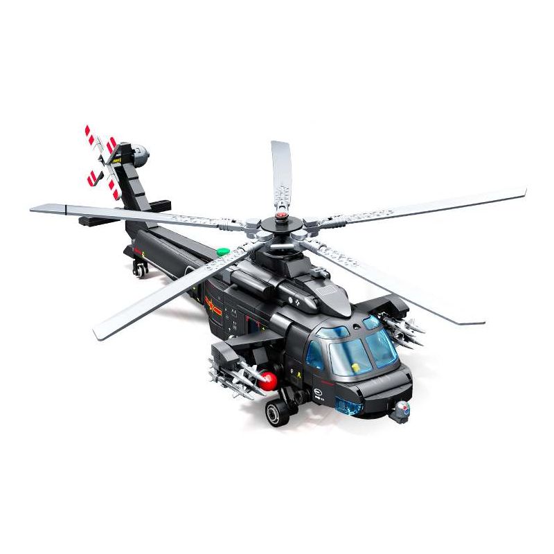 SEMBO 202285 Xếp hình lắp ráp ghép mô hình Một quốc gia hùng mạnh: Trực thăng "Assault Eagle" Z-20T 1:50