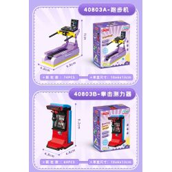 GUDI 40803 Xếp hình lắp ráp ghép mô hình Máy tập thể hình mini 9 loại: máy chạy bộ, máy đo sức mạnh đấm bốc, máy tập elip, máy tập cơ bụng, máy bướm, xe đạp xoay, bộ tập sức mạnh, máy tập duỗi chân, máy chèo thuyền