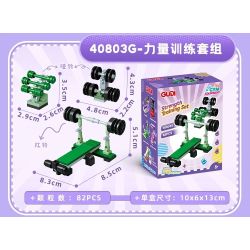 GUDI 40803 Xếp hình lắp ráp ghép mô hình Máy tập thể hình mini 9 loại: máy chạy bộ, máy đo sức mạnh đấm bốc, máy tập elip, máy tập cơ bụng, máy bướm, xe đạp xoay, bộ tập sức mạnh, máy tập duỗi chân, máy chèo thuyền