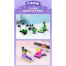 GUDI 40803 Xếp hình lắp ráp ghép mô hình Máy tập thể hình mini 9 loại: máy chạy bộ, máy đo sức mạnh đấm bốc, máy tập elip, máy tập cơ bụng, máy bướm, xe đạp xoay, bộ tập sức mạnh, máy tập duỗi chân, máy chèo thuyền