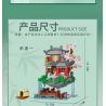 XMORK 20208 The Peach Garden Xếp hình lắp ráp ghép mô hình Chế độ xem phố 3 trong 1 của Taohuayuan