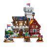 XMORK 20207 Medieval Castle Town Xếp hình lắp ráp ghép mô hình Chế độ xem phố 3 trong 1 của Thị trấn Lâu đài thời Trung cổ