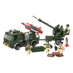 Enlighten 812 Qman 812 non  XE TẢI PHÓNG ROCKET KÉO PHÁO bộ đồ chơi xếp lắp ráp ghép mô hình Military Army COMBATZONES ROCKET Quân Sự Bộ Đội 242 khối
