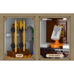 XMORK 20207 Medieval Castle Town Xếp hình lắp ráp ghép mô hình Chế độ xem phố 3 trong 1 của Thị trấn Lâu đài thời Trung cổ