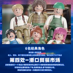 POPBRIX VP10005 Port Trade Market Xếp hình lắp ráp ghép mô hình Cảng biển: Chợ thương mại cảng