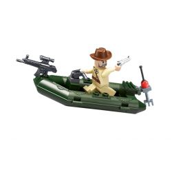 Enlighten 813 Qman 813 non  CHIẾN ĐẤU TRÊN ĐẦM LẦY bộ đồ chơi xếp lắp ráp ghép mô hình Military Army COMBATZONES AMPHIBIAN VEHICLE Quân Sự Bộ Đội 272 khối