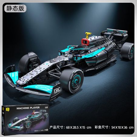 Xingya Premium 66655 Xingya Premium 66604 Xếp hình lắp ráp ghép mô hình Xe công thức F1 màu xanh bạc
