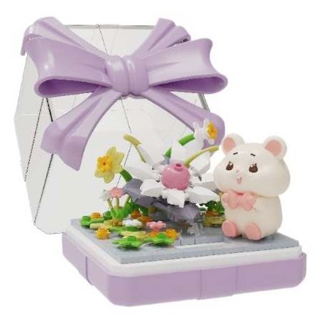 Boda BD8004 Xếp hình lắp ráp ghép mô hình Rừng đào Chuột đào dễ thương 4 loại: Bauhinia Love, Secret Words, Sound Flower Story, Peach Zhongxia