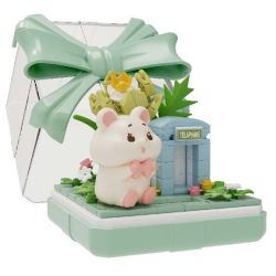 Boda BD8004 Xếp hình lắp ráp ghép mô hình Rừng đào Chuột đào dễ thương 4 loại: Bauhinia Love, Secret Words, Sound Flower Story, Peach Zhongxia