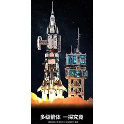 Takuki T4014 Space Cosmodrome Xếp hình lắp ráp ghép mô hình căn cứ hàng không vũ trụ