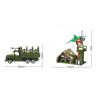 Enlighten 811 Qman 811 non  XE TẢI CHỞ QUÂN LÍNH 3 TRONG 1 bộ đồ chơi xếp lắp ráp ghép mô hình Military Army COMBATZONES CARRY TRUCK Quân Sự Bộ Đội 308 khối