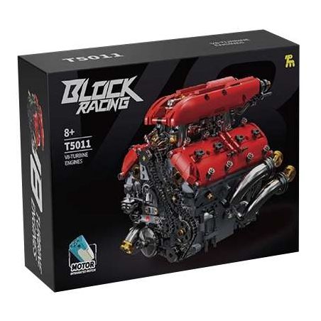 Takuki T5011 V8-Turbine Engine Xếp hình lắp ráp ghép mô hình Động cơ V8