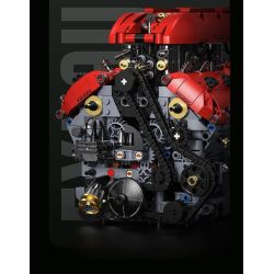 Takuki T5011 V8-Turbine Engine Xếp hình lắp ráp ghép mô hình Động cơ V8