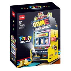 GULY 60542 Creative Fruit Arcade Xếp hình lắp ráp ghép mô hình Máy đánh bạc Rock and Roll hoài cổ