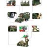 Enlighten 811 Qman 811 non  XE TẢI CHỞ QUÂN LÍNH 3 TRONG 1 bộ đồ chơi xếp lắp ráp ghép mô hình Military Army COMBATZONES CARRY TRUCK Quân Sự Bộ Đội 308 khối
