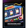 GULY 60542 Creative Fruit Arcade Xếp hình lắp ráp ghép mô hình Máy đánh bạc Rock and Roll hoài cổ