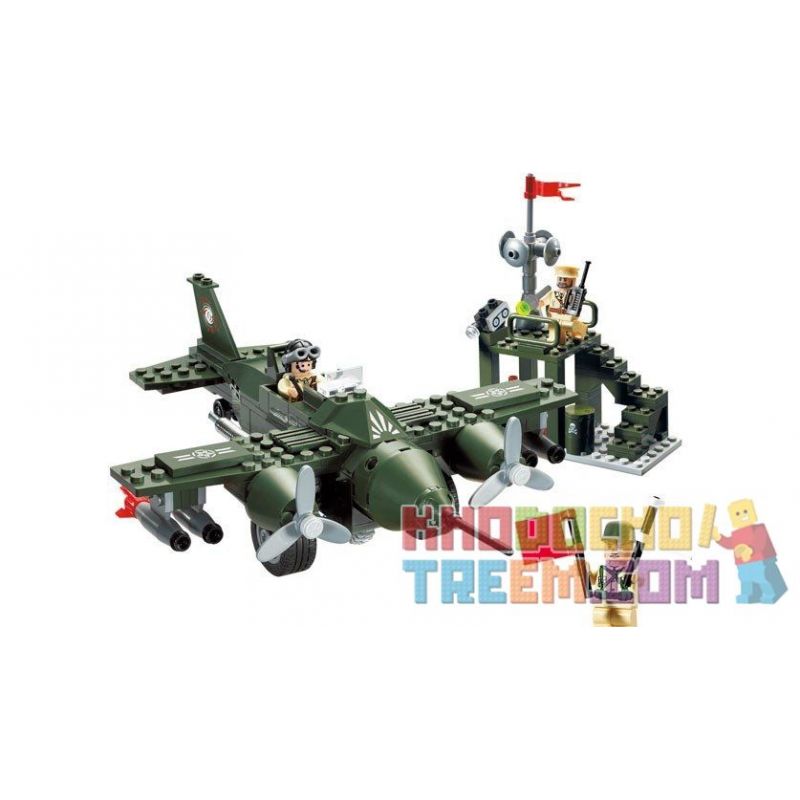 Enlighten 810 Qman 810 non  TRUNG TÂM CHỈ HUY KHÔNG QUÂN bộ đồ chơi xếp lắp ráp ghép mô hình Military Army COMBATZONES FIGHTERS Quân Sự Bộ Đội 225 khối