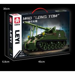 Le Yi 66096 M40 Long Tom Xếp hình lắp ráp ghép mô hình Pháo tự hành M40