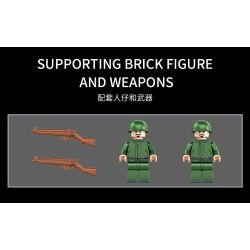 Le Yi 66096 M40 Long Tom Xếp hình lắp ráp ghép mô hình Pháo tự hành M40