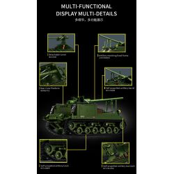 Le Yi 66096 M40 Long Tom Xếp hình lắp ráp ghép mô hình Pháo tự hành M40