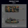 Le Yi 66097 Leoparo 2A6 Tank Xếp hình lắp ráp ghép mô hình Xe tăng chiến đấu chủ lực Leopard 2A6