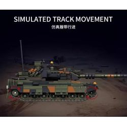 Le Yi 66097 Leoparo 2A6 Tank Xếp hình lắp ráp ghép mô hình Xe tăng chiến đấu chủ lực Leopard 2A6