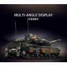 Le Yi 66097 Leoparo 2A6 Tank Xếp hình lắp ráp ghép mô hình Xe tăng chiến đấu chủ lực Leopard 2A6
