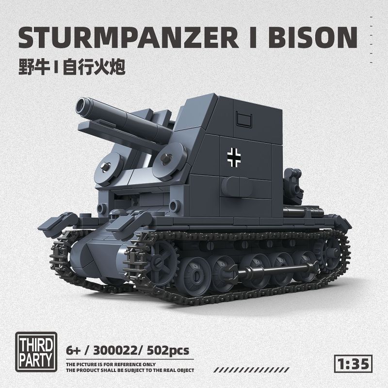 ThirdParty 300022 Sturmpanzer I Bison Xếp hình lắp ráp ghép mô hình Pháo tự hành Bison I 1:35
