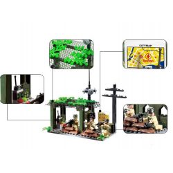 Enlighten 809 Qman 809 non  TẤN CÔNG ĐỘT NHẬP bộ đồ chơi xếp lắp ráp ghép mô hình Military Army COMBATZONES DETECTION OF MILITARY Quân Sự Bộ Đội 285 khối