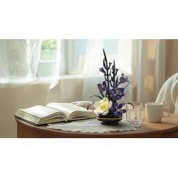 Nifeliz NF10332 Gladiolus Flower Xếp hình lắp ráp ghép mô hình cây lai ơn