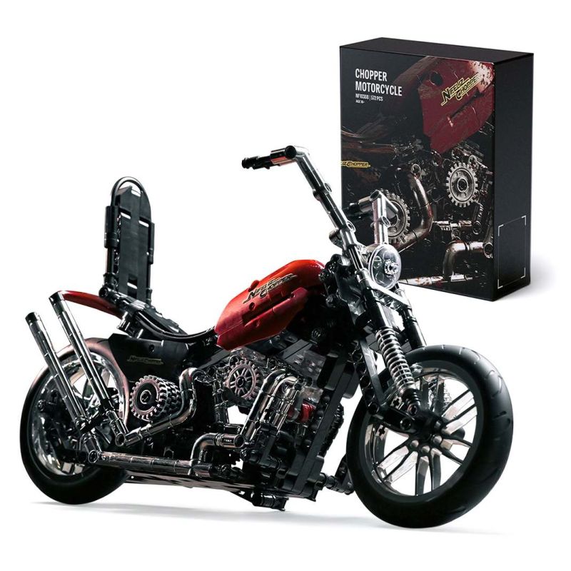 Nifeliz NF10308 Chopper Motorcycle Xếp hình lắp ráp ghép mô hình Xe máy tùy chỉnh theo phong cách retro của Mỹ