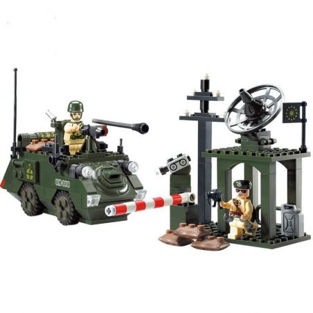 Enlighten 808 Qman 808 non  TIỀN ĐỒN bộ đồ chơi xếp lắp ráp ghép mô hình Military Army COMBATZONES OUTPOST Quân Sự Bộ Đội 187 khối