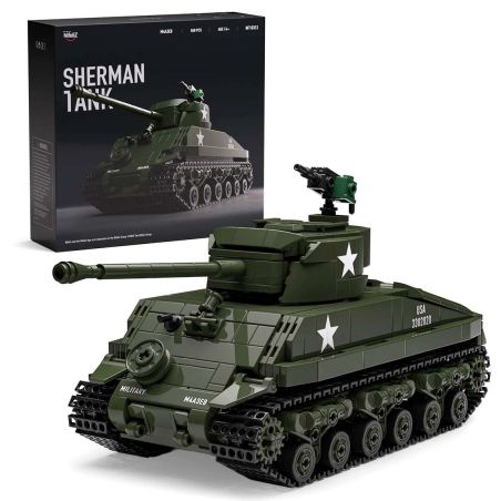 Nifeliz NF10313 Sherman Military Tank Xếp hình lắp ráp ghép mô hình Xe tăng M4 Sherman