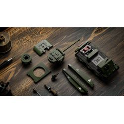 Nifeliz NF10313 Sherman Military Tank Xếp hình lắp ráp ghép mô hình Xe tăng M4 Sherman