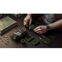 Nifeliz NF10313 Sherman Military Tank Xếp hình lắp ráp ghép mô hình Xe tăng M4 Sherman