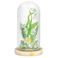 WOMA C2015 Eternal Flower Xếp hình lắp ráp ghép mô hình Ngôn ngữ hoa đèn đêm: Bai Lingxiang Ning