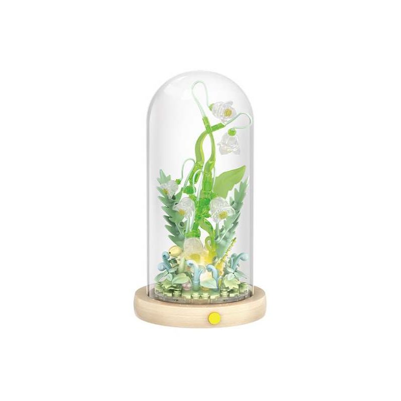 WOMA C2015 Eternal Flower Xếp hình lắp ráp ghép mô hình Ngôn ngữ hoa đèn đêm: Bai Lingxiang Ning