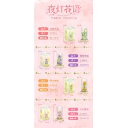 WOMA C2015 Eternal Flower Xếp hình lắp ráp ghép mô hình Ngôn ngữ hoa đèn đêm: Bai Lingxiang Ning
