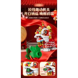Forange FC8615 Fun Moving Yura Lion Dance Xếp hình lắp ráp ghép mô hình múa sư tử Yola