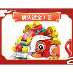 Forange FC8615 Fun Moving Yura Lion Dance Xếp hình lắp ráp ghép mô hình múa sư tử Yola