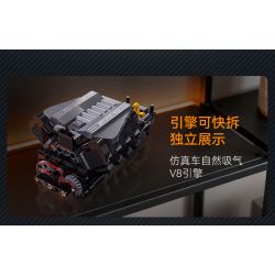 CaDA DoubleE C64008 Mercedes-AMG GT3 Xếp hình lắp ráp ghép mô hình Mercedes Benz AMG GT3