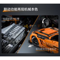 CaDA DoubleE C64008 Mercedes-AMG GT3 Xếp hình lắp ráp ghép mô hình Mercedes Benz AMG GT3