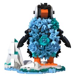 iambrick 31105 IceBloom Penguin Xếp hình lắp ráp ghép mô hình Chim cánh cụt hoa băng
